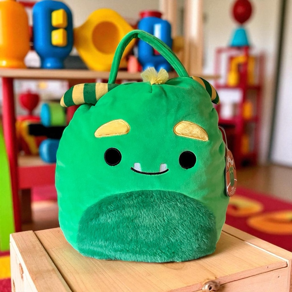 Squishmallows Green and Yellow Tote Bag